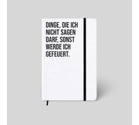 candle guy Carnet avec inscription en allemand | Des choses que je ne peux pas dire, sinon je serai viré.