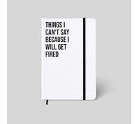 candle guy Carnet avec inscription en allemand « Things I Can't Say Because I Will Get Fired »