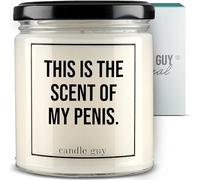 candle guy This is The Scent of My Penis Bougie parfumée fabriquée à la main à 100 % en cire de soja Durée de combustion 70 heures