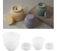 Candle Holder Silicone Mould,2 Pieces Diy Epoxy Resin Molds,Silicone Candle Holders With Silicone Lid For Craft Making