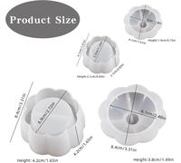 Candle Holder Silicone Mould,2 Pieces Flower Pot Silicone Moulds,Diy Epoxy Resin Molds For Craft Making.[W262]