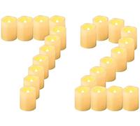 CANDLE IDEA 72 Pièces Bougies LED Sans Flamme Vacillante, Alimentées Par Piles Bougies Chauffe-Plat Électriques Sans Flamme Petite Bougie Pour Anniversaire Mariage Halloween Noël Décoration