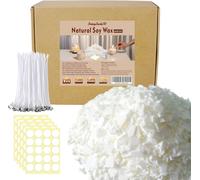 Candle Making Kit,1kg Natural Soy Wax,100pcs Wicks And 100 Self Adhesive Wicks Large Diy Candle Kit For Beginners.