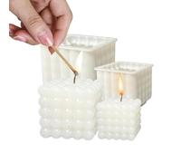 Candle Making Molds - 2 Pieces Non-Stick Crafting Tools, Round Silicone Square Epoxy Resin Molds, For Soap Resin Casting Home Decor Arts & Crafts Party Favors Halloween Christmas Birthday Holiday