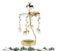 Candle Mobile Carousel - Support de Bougie Rotatif de Noël avec Plateau | Décoration de Table pour Cuisine Mariage Fête Restaurant Salle de Bain Appartement Anniversaires