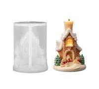 Candle Mold Christmas 3D Snow Village DIY Plaster Moulds
