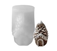 Candle Mold - Silicone, 2,76 x 2,68 x 4,33 in Plaster Mould Heat-Resistant | Reusable Flexible Pine Cone House Casting Mold, DIY Craft Mould For Candles, Soap, Resin Art and Christmas Home Decor