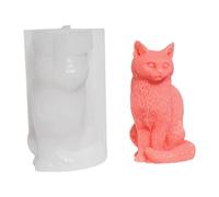 Candle Mold, Silicone Mold, Reusable Temperature Resistant Food-Grade Creative Crafting Soft Texture Easy to Clean, Cat Candle for Home, 2.2x2.68x3.62inches