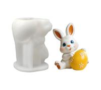 Candle Molds - Rabbit Egg Heat Resistant Reusable Tool - Bunny with Egg Mold,for Friends Students Adults Men Women Easter Birthday Party Home Indoor