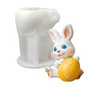 Candle Molds - Silicone Heat Resistant Reusable Bunny with Egg Mold | Rabbit Egg Candle Tool for Easter, Birthday Party, Friends, Students, and Home Indoor Crafts
