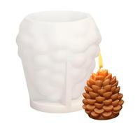 Candle Molds Silicone - Pine Cone Shape Reusable Craft Mold for Candle Making | Food-Grade Silicone Material for Wax Resin Plaster Epoxy Soap Clay, Ideal for Christmas Decoration Cake Dessert Present