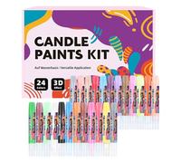 Candle Paint, Painting Kit Set, Fabric Decorating Tool, Creative Craft Supply, Art Hobby Material for Customizing Glass Vases, Clothes, T-Shirts, Jackets, Scarves, Personal Activities, 0.55x4.45 Inch