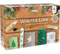 Candle Pen 6er Set Winter Love,6 X 30 Ml,Fine Tip To Paint,Colours With Beeswax For Decorating And Painting Candles