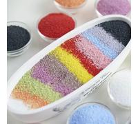Candle Sand With Wick 400 G Candle Wax With 20 X 10 Cm Wicks,20 Candle Wicks Without Base,Wax Granules For Home Candle Making-Grey