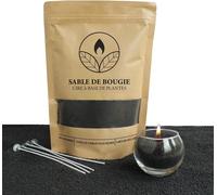 Candle Sand With Wicks,Diy Candle Kit,Candle Powder,Pearled Candle,400g Candle Wax Beads + 4 Wicks (Black).[W261]