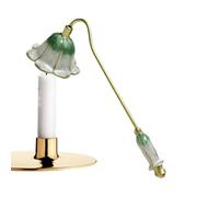 Candle Snuffer - Decorative Rich Style Long Handle Extinguishers, Gold | Candle Put Out Tool, Home Bedroom Christmas Living Room Decor, Safe Flame Extinguishing Accessory, Elegant Vintage Style, Dur
