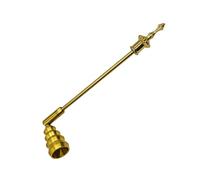 Candle Snuffer Tool - Aluminum Gold Metal Handle Wick Extinguisher | Tower | Wick Extinguisher - Aluminum Long Short Handle Candle Accessory | Pumpkin Tower Cap | Party Wedding Tabletop Supply