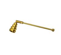 Candle Snuffer Tool - Aluminum Gold Metal Handle Wick Extinguisher | Tower | Wick Extinguisher - Aluminum Long Short Handle Candle Accessory | Pumpkin Tower Cap | Party Wedding Tabletop Supply
