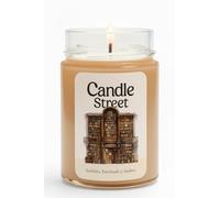 Candle Street Bibliothèque de Dublin - Cartes postales d'automne - Bougie d'automne parfumée - Bois de santal, patchouli et ambre - Longue durée de combustion - Cire de soja naturelle - Végétalien