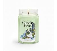Candle Street - Bougie Parfumée Ciel d'Irlande 185g | Musc Blanc, Oud et Eucalyptus | Collection Nuances d'Hiver | Bougie en Verre Premium, 40h