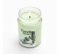 Candle Street - Bougie Parfumée Ciel d'Irlande 275g | Musc Blanc, Oud et Eucalyptus | Collection Nuances d'Hiver | Bougie Artisanale en verre, 60h