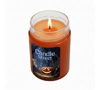 Candle Street | Bougie parfumée Halloween Citrouille Miel Cannelle 500 g | Candle Street Jack-o-Lantern | Décoration d'automne, Cadeau Saisonnier | Histoires d'horreur | Parfum chaud et épicé