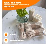 Candle Wick 1.4-10 MmBraided Cotton WickRound WickCandle Wick For Candle MakingSmokeless WickDiy Candle Oil Lamp.[W362]