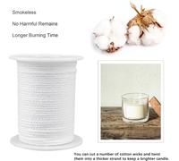 Candle Wick 6100 Cm,Candle Wick With 100 Wick Holders,For Diy,Communion Candle,Christmas,White