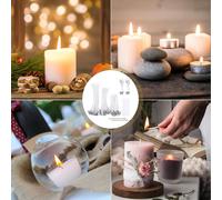 Candle Wicks 150pcs Pre-Waxed Natural Cotton Wick With 100 Foam Stickers And 2 Fixed Holder Wick For Candle Making Diy Candles