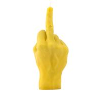 CandleHand Bougie de geste de la main F * CK YOU - grande taille réelle de la main 22 x 9 x 8 cm - anniversaire inhabituel, bureau, cadeau de pendaison de crémaillère (Jaune)