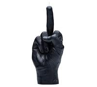 CandleHand Bougie de geste de la main F * CK YOU - grande taille réelle de la main 22 x 9 x 8 cm - anniversaire inhabituel, bureau, cadeau de pendaison de crémaillère (Noir)