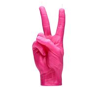 CandleHand Bougie de geste de la main PEACE SIGN - grande taille réelle de la main 20 x 7 x 7 cm - anniversaire inhabituel, bureau, cadeau de pendaison de crémaillère (Rose)