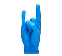 CandleHand Bougie de geste de la main YOU ROCK - grande taille réelle de la main 21 x 8 x 7,5 cm - anniversaire inhabituel, bureau, cadeau de pendaison de crémaillère (Bleu)