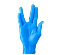 CandleHand Hand Gesture Candle Vulcan LLAP, Live Long and Prosper Bougies faites à la main, grandes bougies 22 x 13 x 5 cm, taille réelle de la main, bougies inhabituelles, Bleu