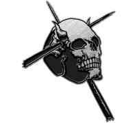 Candlemass - Tête de mort - Badge, émail RO4625 (Taille unique) (Argent)
