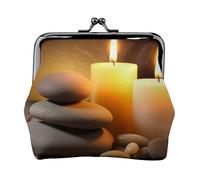 Candles And Stone Petit porte-monnaie en cuir synthétique pour femmes et filles