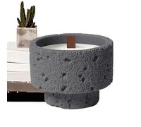 Candles Clearance - Élégant photophore chauffe-plat 5,7 x 7,5 x 5,7 cm, bougie parfumée avec finition élégante, bougies de soja naturelles en ciment avec design, parfumée pilier, de