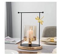 Candlestick Iron Candle Holder Decoration Nordic Romantic Creative Living Room Table Home Decoration Decoration Candle Light Dinner Props Decorative Candlestick (Color : E) (B)