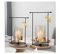 Candlestick Iron Candle Holder Decoration Nordic Romantic Creative Living Room Table Home Decoration Decoration Candle Light Dinner Props Decorative Candlestick (Color : E) (F)