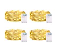 CandLuc 2M 20LED Guirlande Lumineuse, Fil Cuivre Guirlande Lumineuse à Piles avec Minuterie Interieur Extérieur Décoration Lumière pour Chambre Noël Mariage Anniversaire Soirée