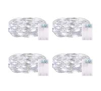 CandLuc 2M 20LED Guirlande Lumineuse, Fil Cuivre Guirlande Lumineuse à Piles avec Minuterie Interieur Extérieur Décoration Lumière pour Chambre Noël Mariage Anniversaire Soirée