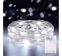 CandLuc Guirlande Lumineuse à Piles, 2M 20LEDs Mini Guirlande Led avec Minuterie Étanche Guirlande pour Bouteille Chambre Noël Halloween Mariage Fête Jardin Pot Mason Maison