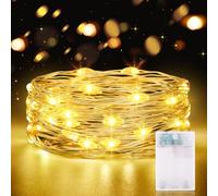 CandLuc Guirlande Lumineuse ma Minuterie 3 mètre 30LEDs Guirlande LED Mini Guirlande Lumineuse a Pile IP65 étanche LED a Pile pour Interieur Exterieur, Vacances, Mariage, Fête, Noël, Chambre