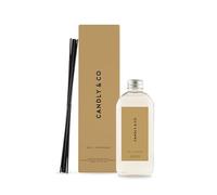 Candly&Co N°2 Rhum - Romarin/Bâtonnets parfumés de luxe/Recharge/Flacon en verre transparent/ 8 bâtonnets/ 200ml/ Rhum, romarin, violette, jasmin, bois de santal, genévrier de Virginie