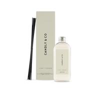 Candly&Co N° 3 Agrumes frais - Cannelle/Bâtonnets parfumés de luxe/Recharge/Flacon en verre transparent/8 bâtonnets/200 ml/Agrumes frais, cannelle, fleurs blanches, vanille douce, bois de cèdre, ambre