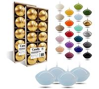 CANDLY HANDMADE© 10x Bougies flottantes Premium Ø 45 mm | Anniversaire & Jour du Nom, Réception de Mariage, Saint Valentin, Pâques, Noël, Décoration de maison élégante, Candles (Bleu Clair)