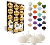 CANDLY HANDMADE© 10x Bougies flottantes Premium Ø 45 mm | Anniversaire & Jour du Nom, Réception de Mariage, Saint Valentin, Pâques, Noël, Décoration de maison élégante, Candles (Blanche)