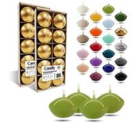 CANDLY HANDMADE© 10x Bougies flottantes Premium Ø 45 mm | Anniversaire & Jour du Nom, Réception de Mariage, Saint Valentin, Pâques, Noël, Décoration de maison élégante, Candles (Pistache)