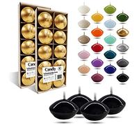 CANDLY HANDMADE© 10x Bougies flottantes Premium Ø 45 mm | Anniversaire & Jour du Nom, Réception de Mariage, Saint Valentin, Pâques, Noël, Décoration de maison élégante, Candles (Noir)