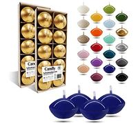 CANDLY HANDMADE© 10x Bougies flottantes Premium Ø 45 mm | Anniversaire & Jour du Nom, Réception de Mariage, Saint Valentin, Pâques, Noël, Décoration de maison élégante, Candles (Bleu)